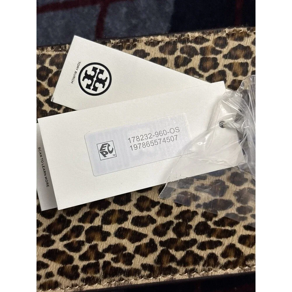 Tory Burch Mini Miller Leopard Print Calf Hair Crossbody Bag New w/tag Authentic